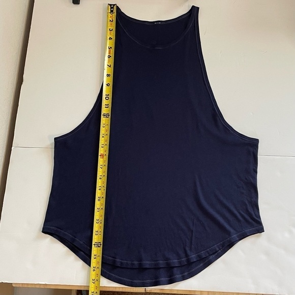 Lululemon Sweat Date Tank Cotton Muscle Crewneck Navy Blue - Picture 6 of 8
